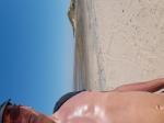 Enjoying an empty beach