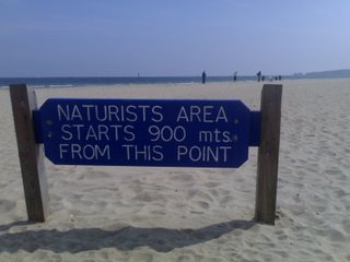 Naturist zone sign