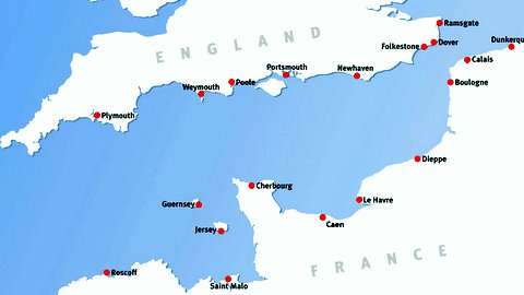 Map Of Ferry Ports In France - Rhea Velvet