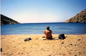 Jan on Greek beach