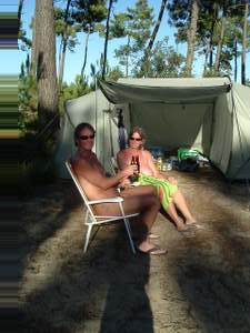 Rog and Jan outside tent