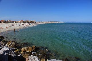 Naturist beach at Leucate