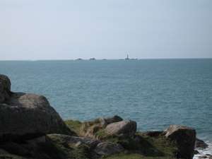 Longships lighthouse from Nanquidno