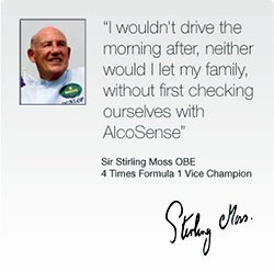 Stirling Moss praises AlcoSense