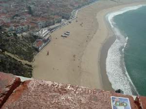 View of Nazarre beach from Plaza