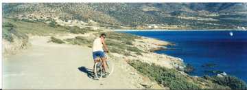 Jan cycling on Naxos Jan cycling on Naxos