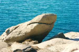 shark rock on Naxos