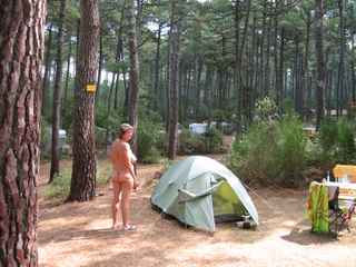 Arnaoutchot outside tent Arnaoutchot outside tent