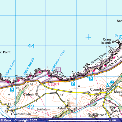 North Cornwall map