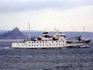 Scillonian sailing past St.Michael's Mount